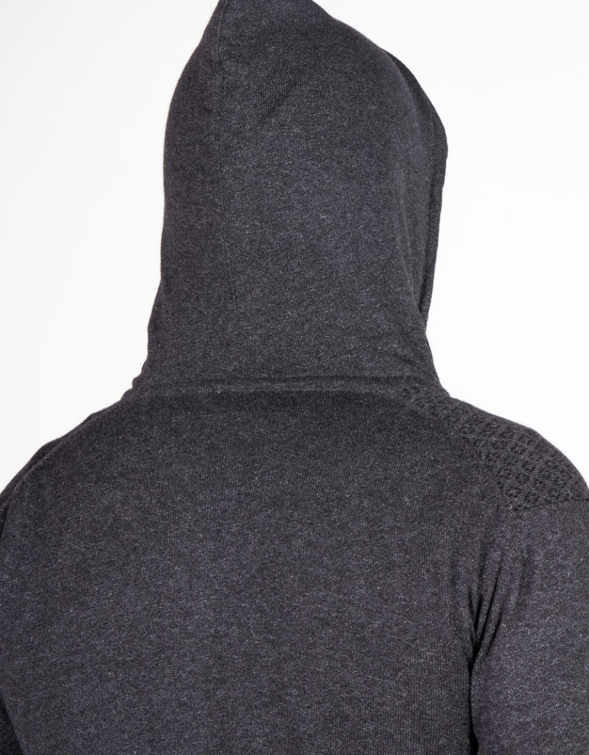 Patrick Hellmann Collection Dark Grey Hoodie Sweater Zip-Up 100% Cotton image