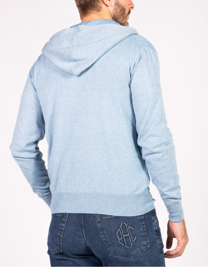 Patrick-Hellmann-Collection-Light-Blue-Hoodie-Sweater-Zip-Up-100-Cotton-image Patrick Hellmann Collection Light Blue Hoodie Sweater Zip-Up 100% Cotton image