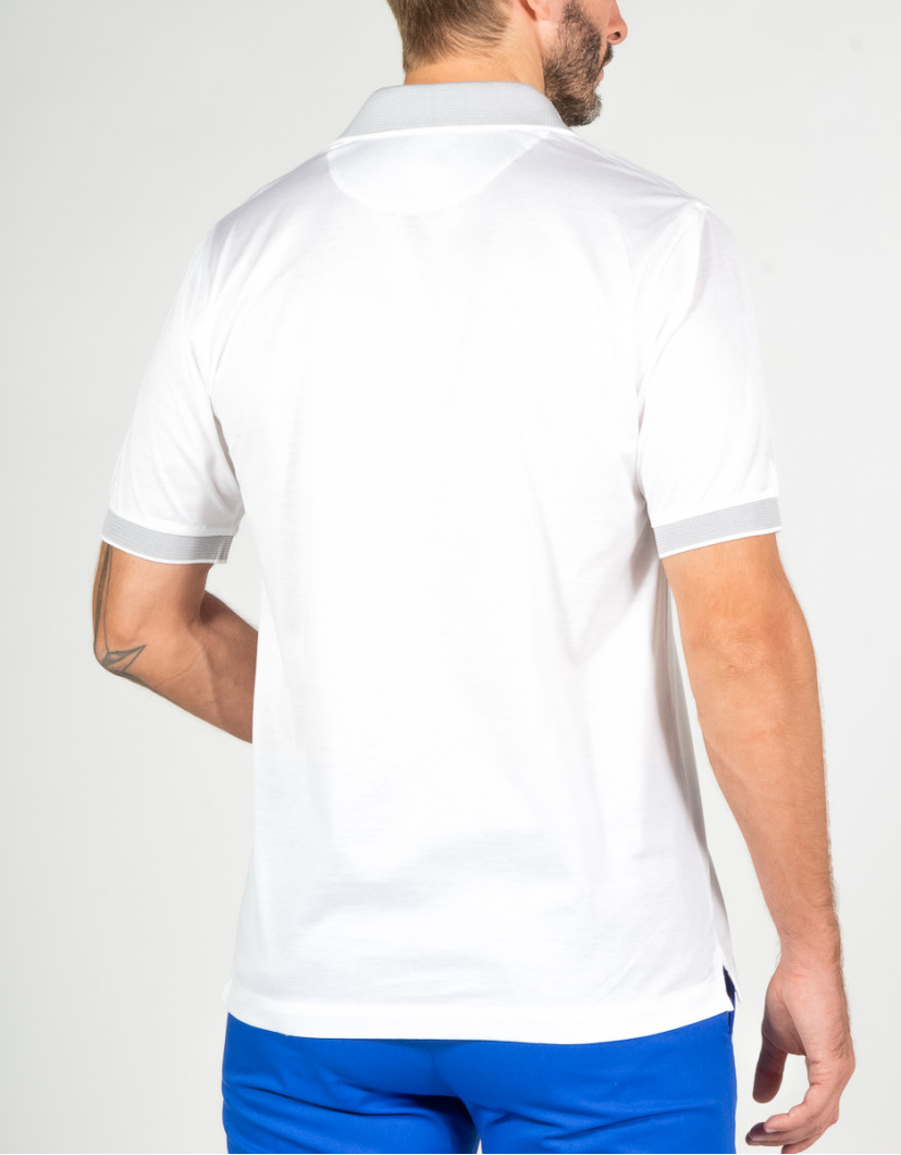 Patrick Hellmann Collection White Polo T-shirt 100% Cotton image