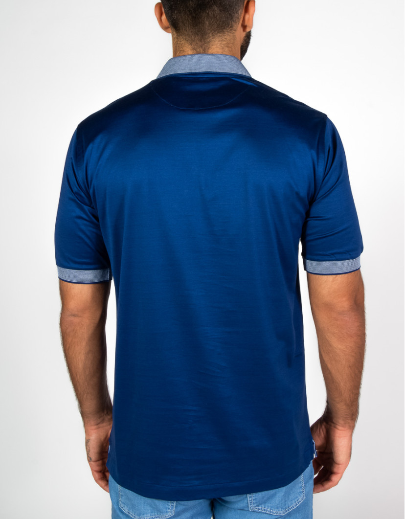 Patrick-Hellmann-Collection-Blue-Polo-T-shirt-100-Cotton-image Patrick Hellmann Collection Blue Polo T-shirt 100% Cotton  image