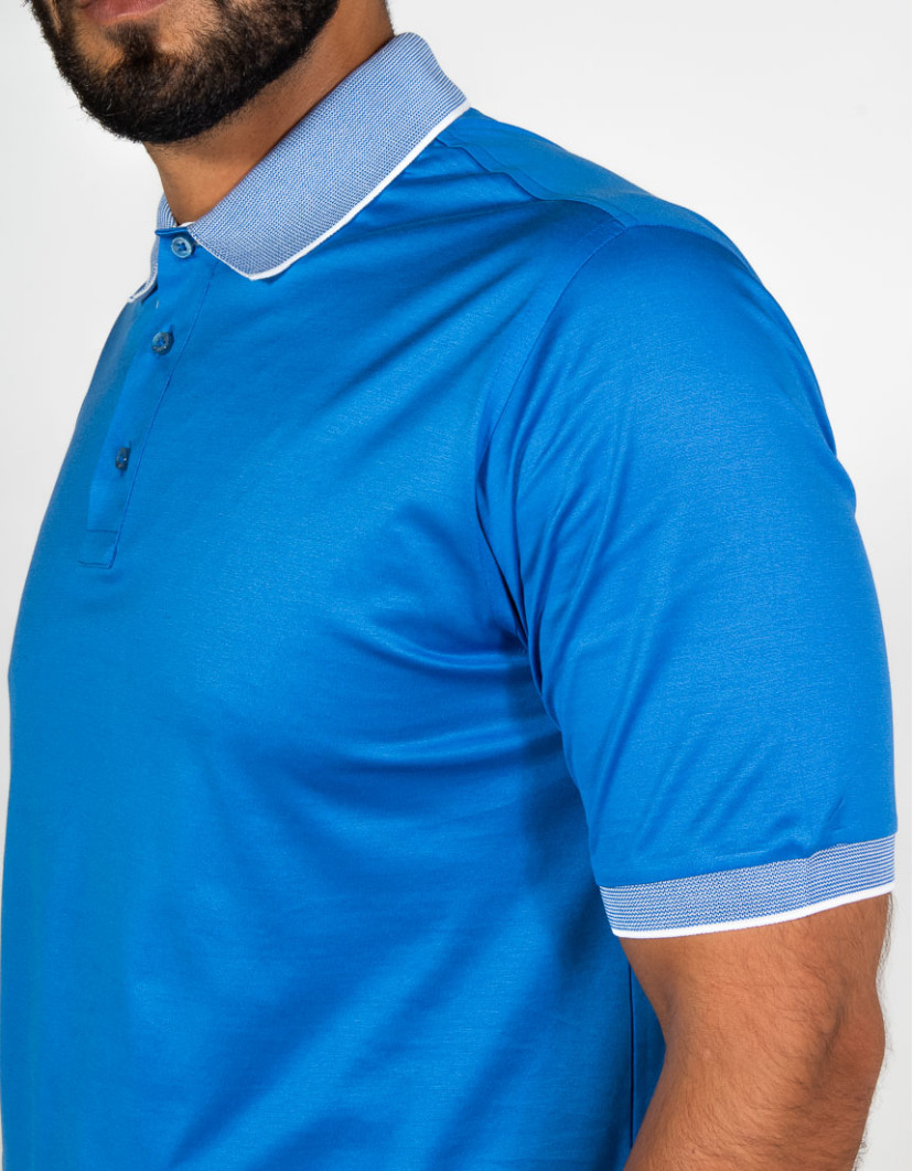 Patrick-Hellmann-Collection-Light-Blue-Polo-T-shirt-100-Cotton-image Patrick Hellmann Collection Light Blue Polo T-shirt 100% Cotton image