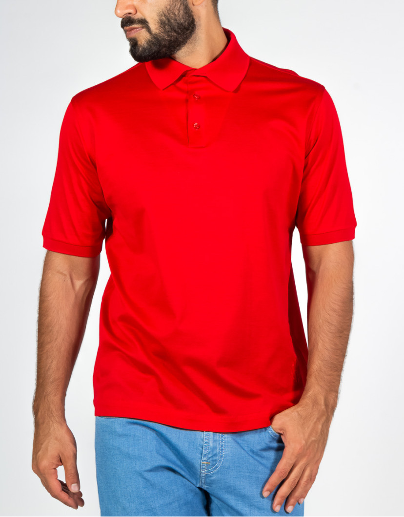 Patrick Hellmann Collection Red Polo T-shirt 100% Cotton image