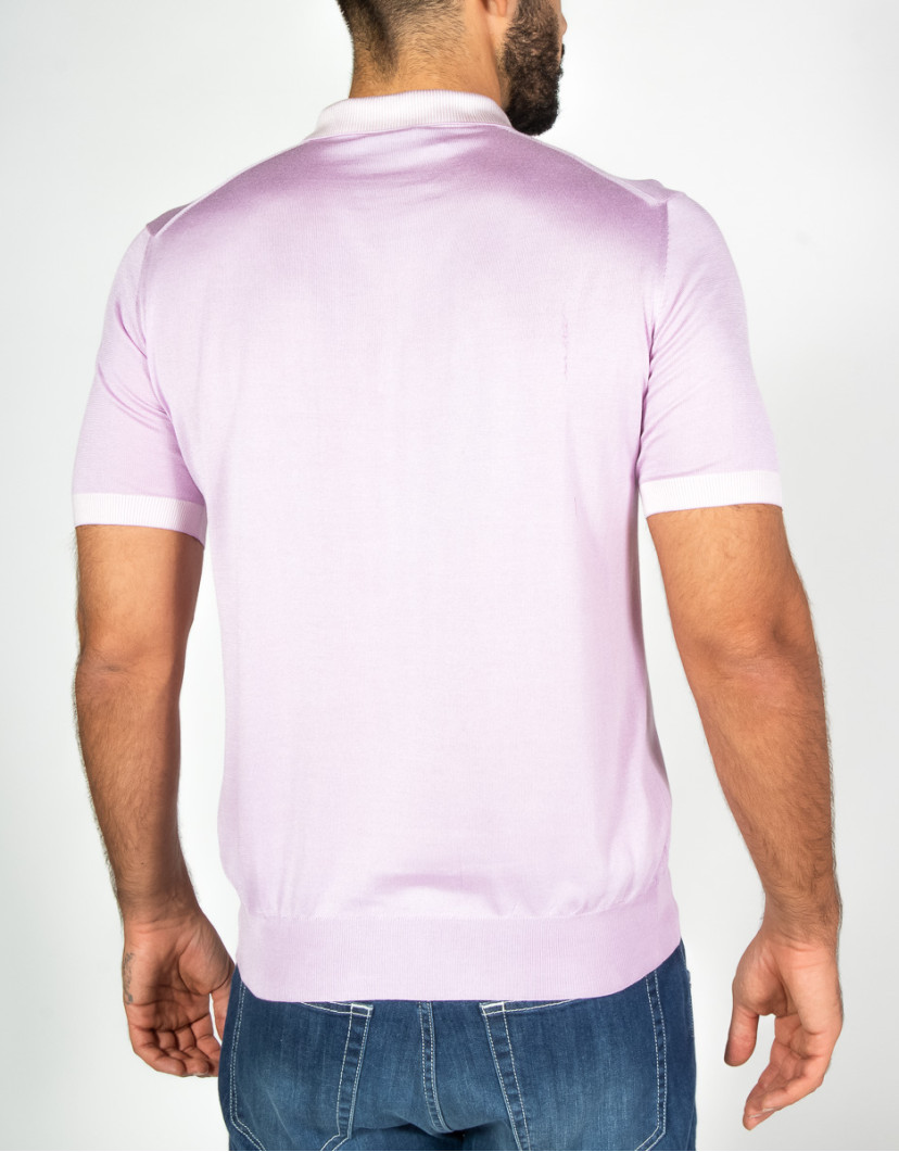 Patrick-Hellmann-Collection-Light-Purple-Polo-T-shirt-100-Cotton-image Patrick Hellmann Collection Light Purple Polo T-shirt 100% Cotton image