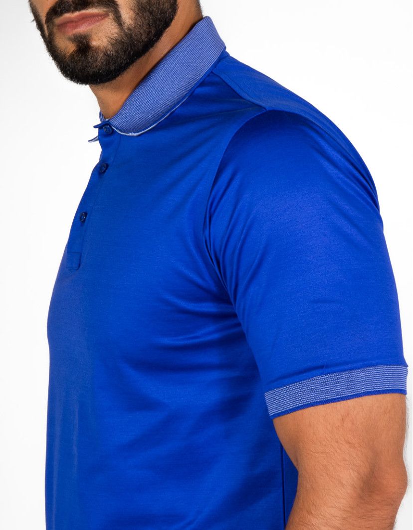 Patrick-Hellmann-Collection-Ink-Blue-Polo-T-shirt-100-Cotton-image Patrick Hellmann Collection Ink Blue Polo T-shirt 100% Cotton image