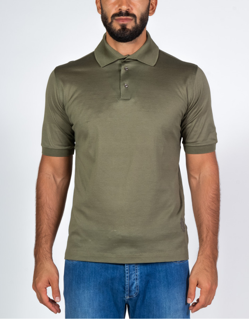 Patrick-Hellmann-Collection-Green-Polo-T-shirt-100-Cotton-image Patrick Hellmann Collection Green Polo T-shirt 100% Cotton image