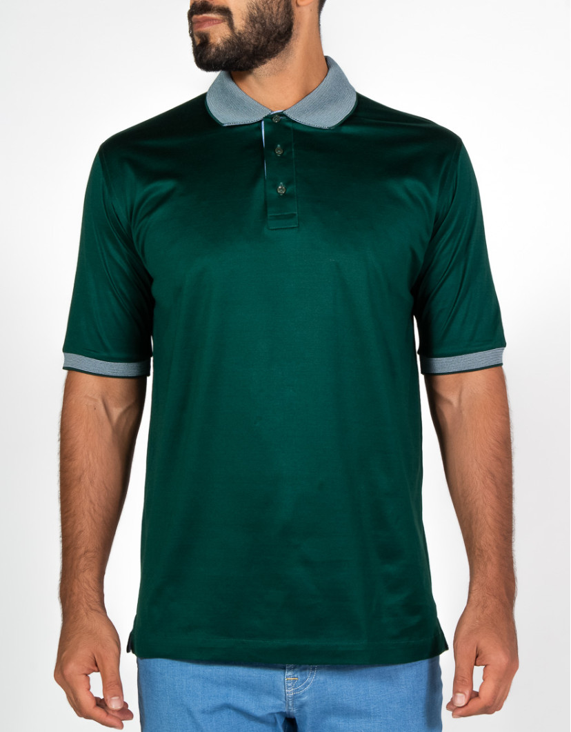 Patrick Hellmann Collection Green Polo T-shirt 100% Cotton image