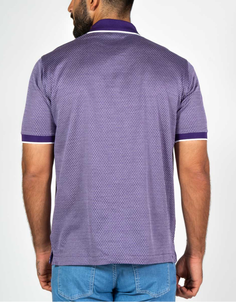 Patrick-Hellmann-Collection-Purple-Polo-T-shirt-100-Cotton-image Patrick Hellmann Collection Purple Polo T-shirt 100% Cotton image