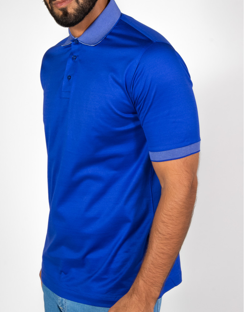 Patrick-Hellmann-Collection-Ink-Blue-Polo-T-shirt-100-Cotton-image Patrick Hellmann Collection Ink Blue Polo T-shirt 100% Cotton image