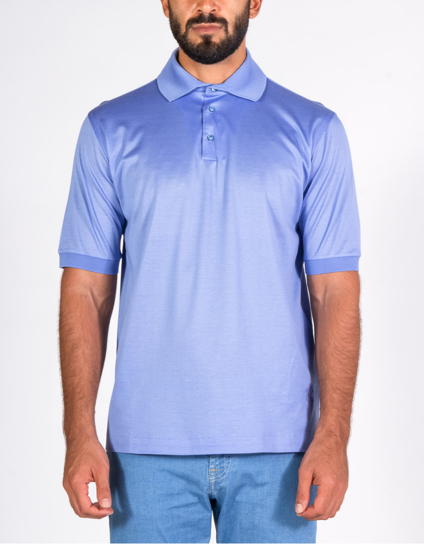 Patrick-Hellmann-Collection-Light-Blue-Polo-T-shirt-100-Cotton-image Patrick Hellmann Collection Light Blue Polo T-shirt 100% Cotton image