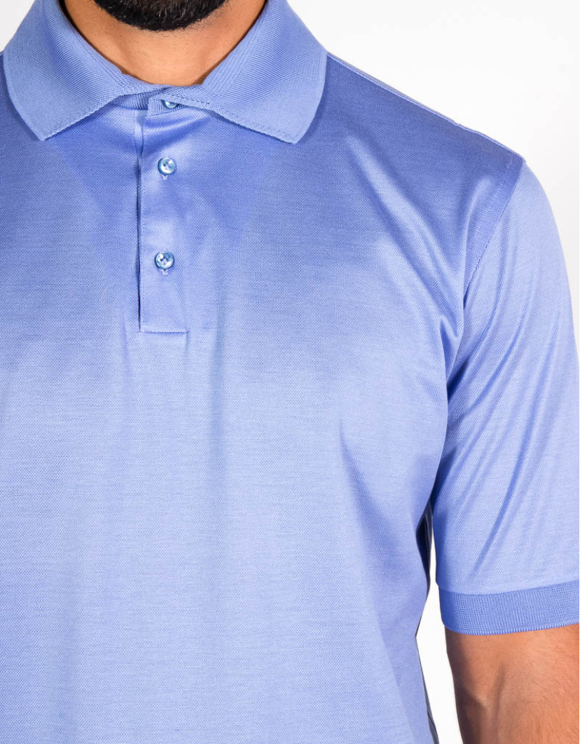 Patrick-Hellmann-Collection-Light-Blue-Polo-T-shirt-100-Cotton-image Patrick Hellmann Collection Light Blue Polo T-shirt 100% Cotton image