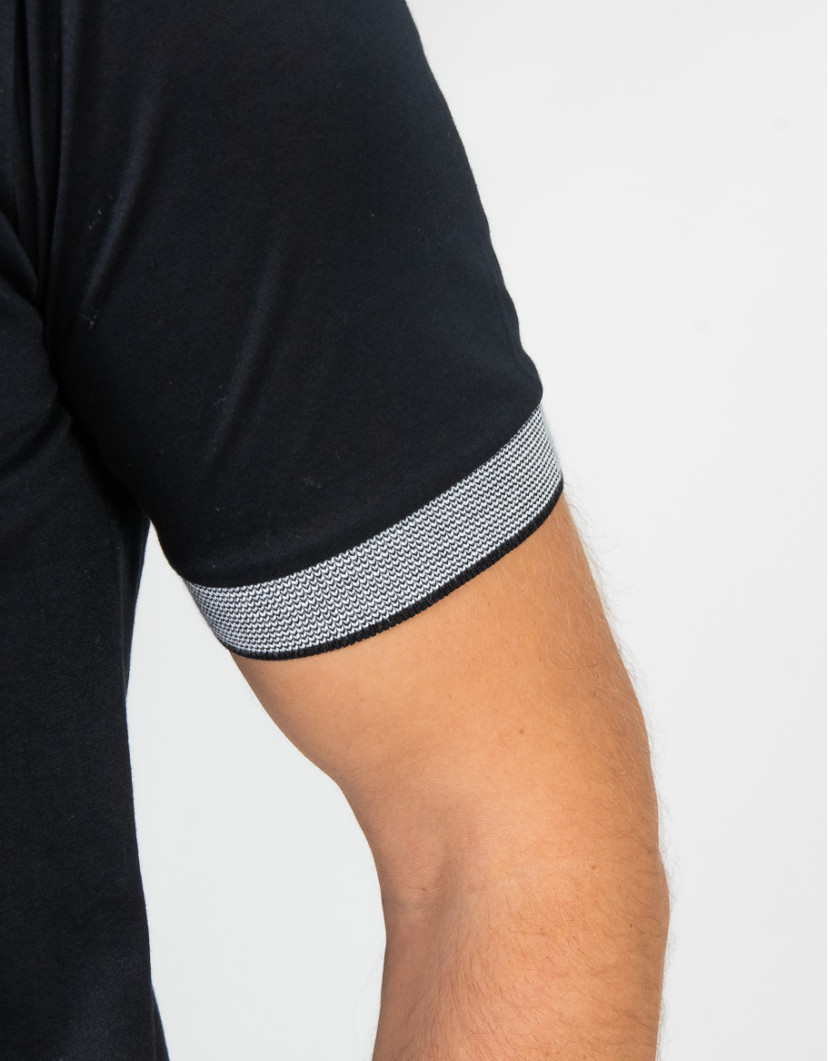 Patrick-Hellmann-Collection-Black-Polo-T-shirt-100-Cotton-image Patrick Hellmann Collection Black Polo T-shirt 100% Cotton image