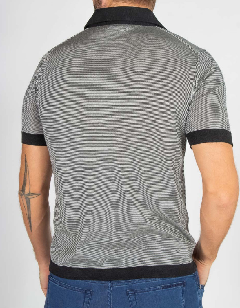 Patrick-Hellmann-Collection-Black-Polo-Shirt-100-Silk-image Patrick Hellmann Collection Black Polo  Shirt 100% Silk image