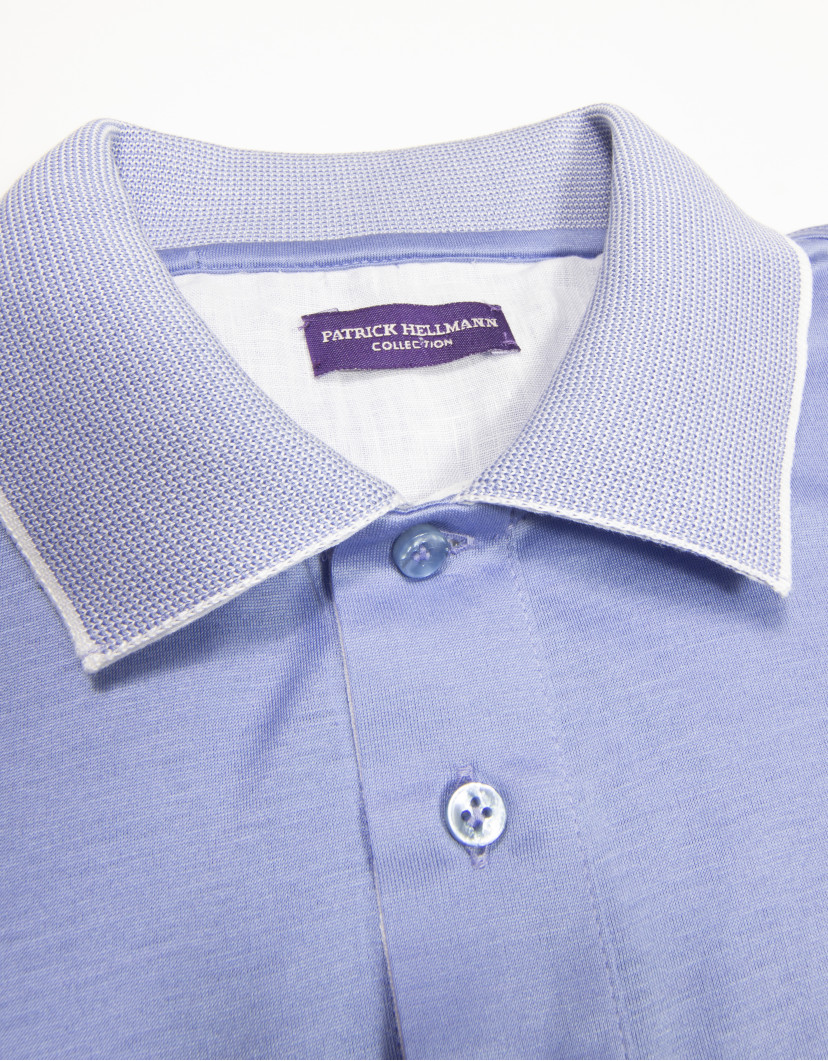 Patrick-Hellmann-Collection-Light-Blue-Polo-T-shirt-100-Cotton-image Patrick Hellmann Collection Light Blue Polo T-shirt 100% Cotton image