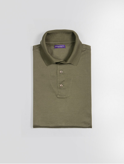 Patrick Hellmann CollectionGreen Polo T-shirt 100% Cottonimage951