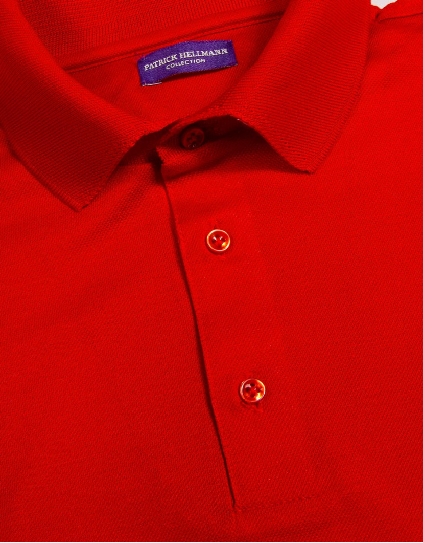 Patrick Hellmann Collection Red Polo T-shirt 100% Cotton image