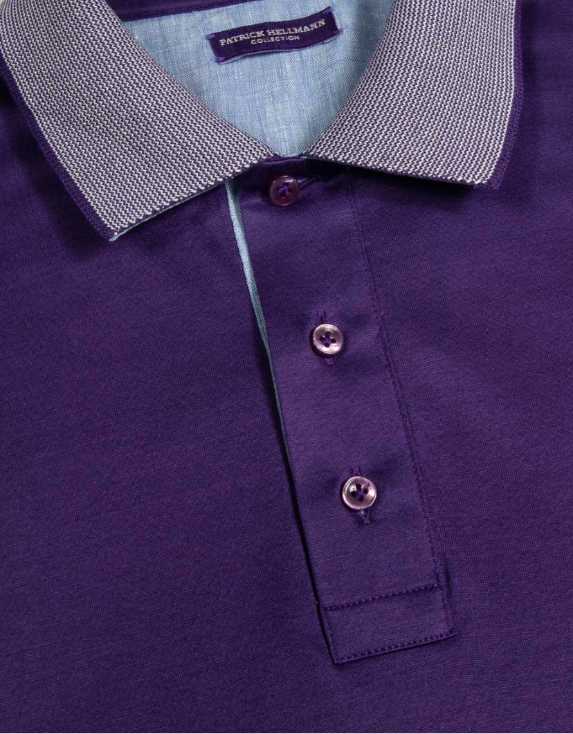 Patrick-Hellmann-Collection-Purple-Polo-T-shirt-100-Cotton-image Patrick Hellmann Collection Purple Polo T-shirt 100% Cotton image