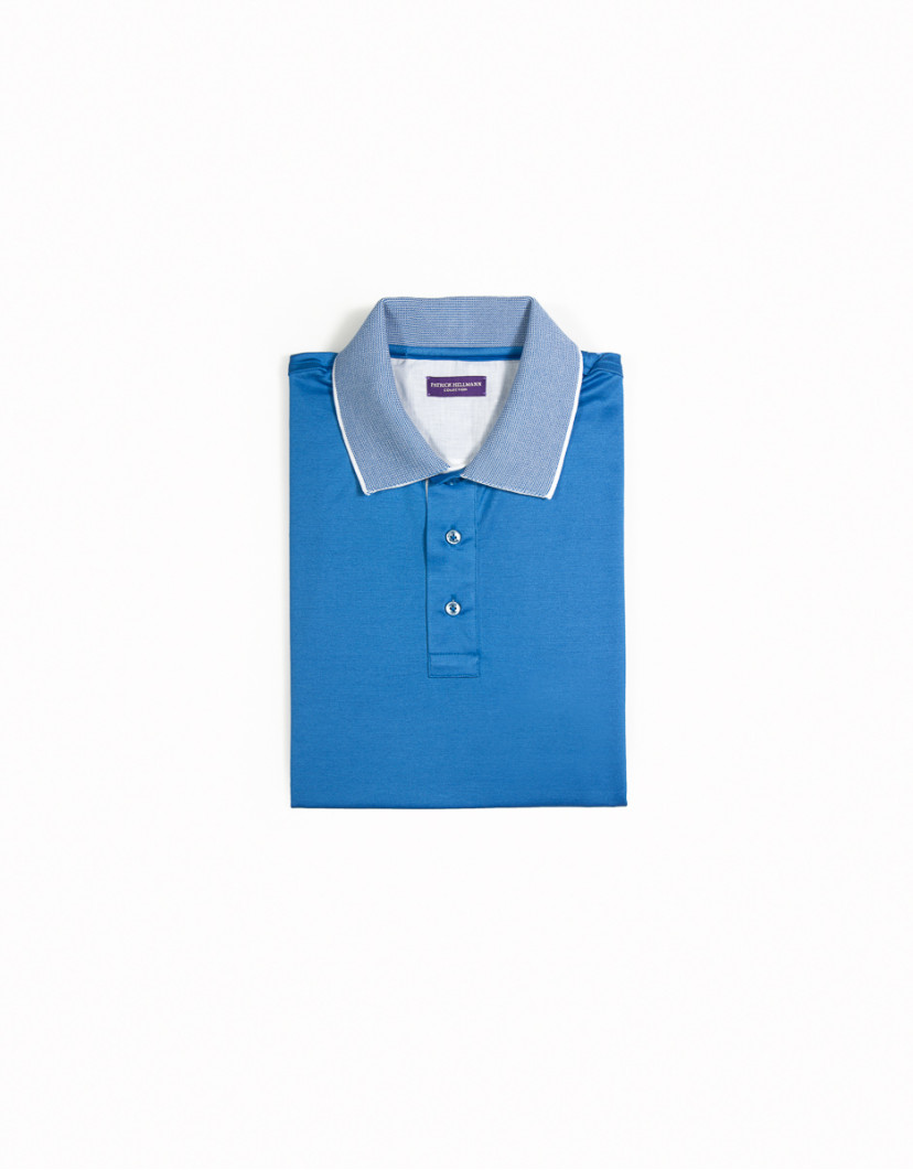 Patrick-Hellmann-Collection-Light-Blue-Polo-T-shirt-100-Cotton-image Patrick Hellmann Collection Light Blue Polo T-shirt 100% Cotton image