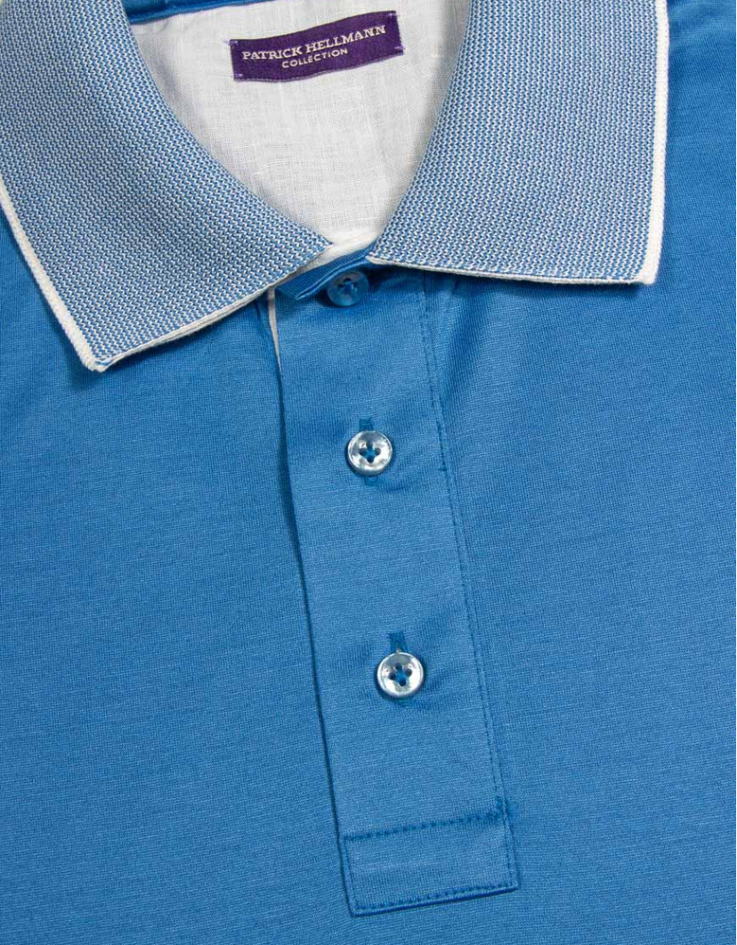 Patrick-Hellmann-Collection-Light-Blue-Polo-T-shirt-100-Cotton-image Patrick Hellmann Collection Light Blue Polo T-shirt 100% Cotton image