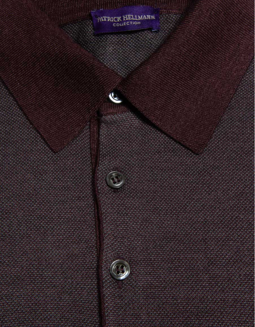Patrick-Hellmann-Collection-Bordo-Polo-T-shirt-image Patrick Hellmann Collection Bordo Polo T-shirt  image