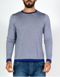 Patrick Hellmann Collection Ink Blue Pullover 100% Silk thumbnail 1