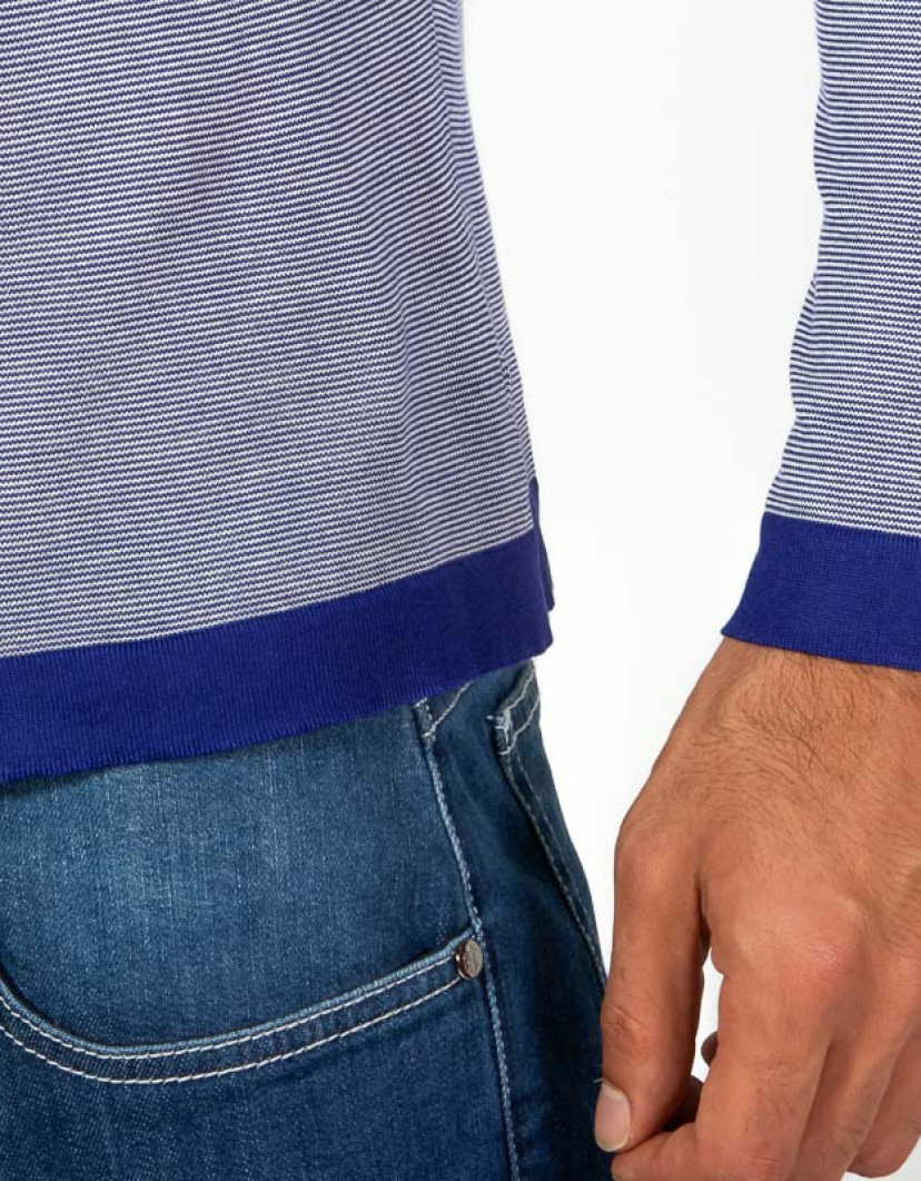 Patrick Hellmann Collection Ink Blue Pullover 100% Silk image