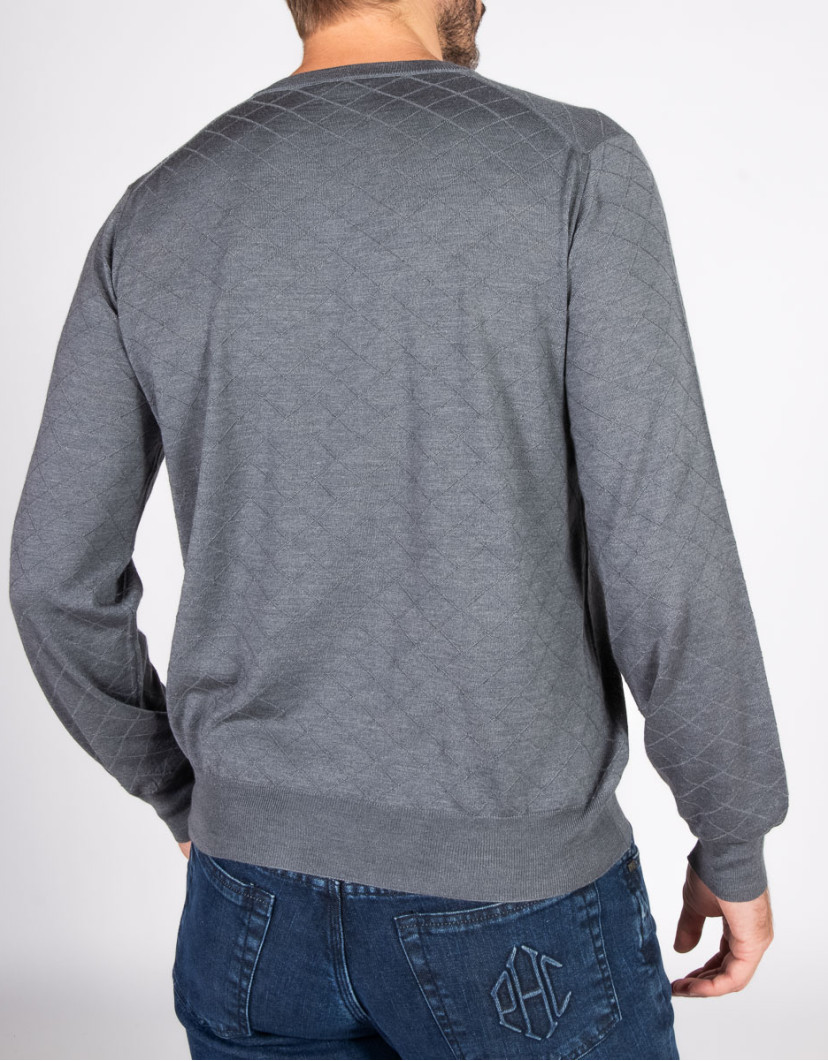 Patrick Hellmann Collection Gray Pullover V-Neck image