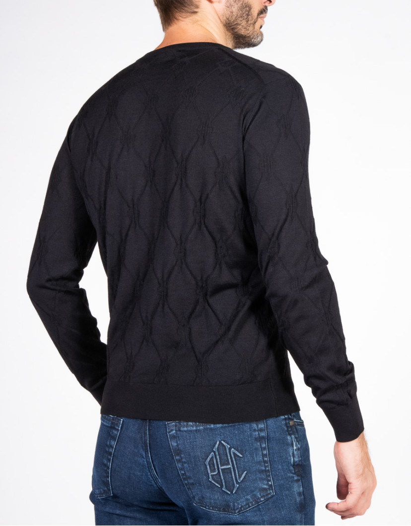 Patrick-Hellmann-Collection-Black-Pullover-V-neck-image Patrick Hellmann Collection Black Pullover V-neck image