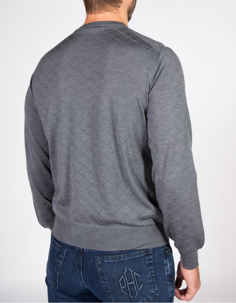 Patrick Hellmann Collection Grey Round-Neck Pullover image