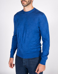 Patrick Hellmann Collection Blue Pullover Round-Neck thumbnail 1