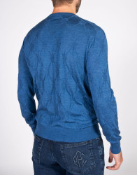 Patrick-Hellmann-Collection-Denim-Blue-Logo-Pullover-Round-Neck-thumbnail-4 Patrick Hellmann Collection Denim Blue Logo Pullover Round-Neck thumbnail 4