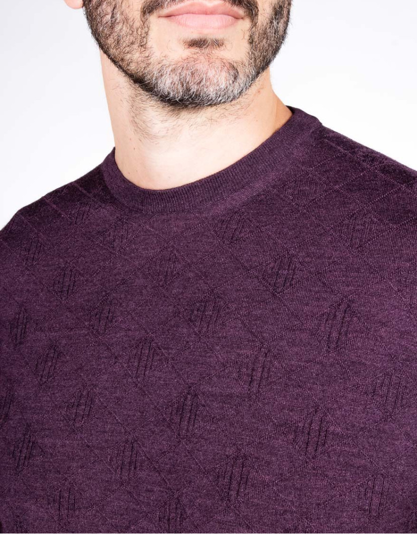 Patrick Hellmann Collection Purple Pullover Round-Neck image