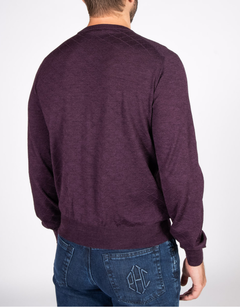 Patrick Hellmann Collection Purple Pullover Round-Neck image