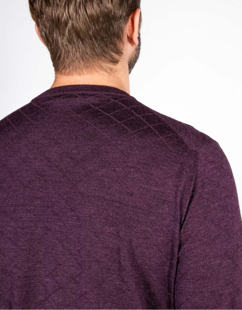 Patrick Hellmann Collection Purple Pullover Round-Neck image