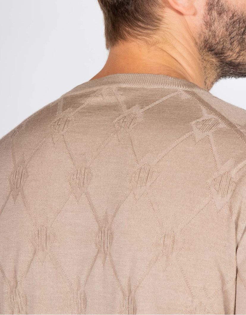 Patrick Hellmann Collection Beige Pullover V-Neck image