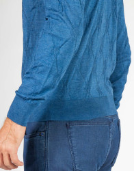 Patrick-Hellmann-Collection-Denim-Blue-Pullover-V-Neck-thumbnail-3 Patrick Hellmann Collection Denim Blue Pullover V-Neck thumbnail 3