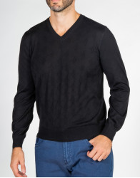 Patrick Hellmann Collection Black Pullover V-Neck thumbnail 3