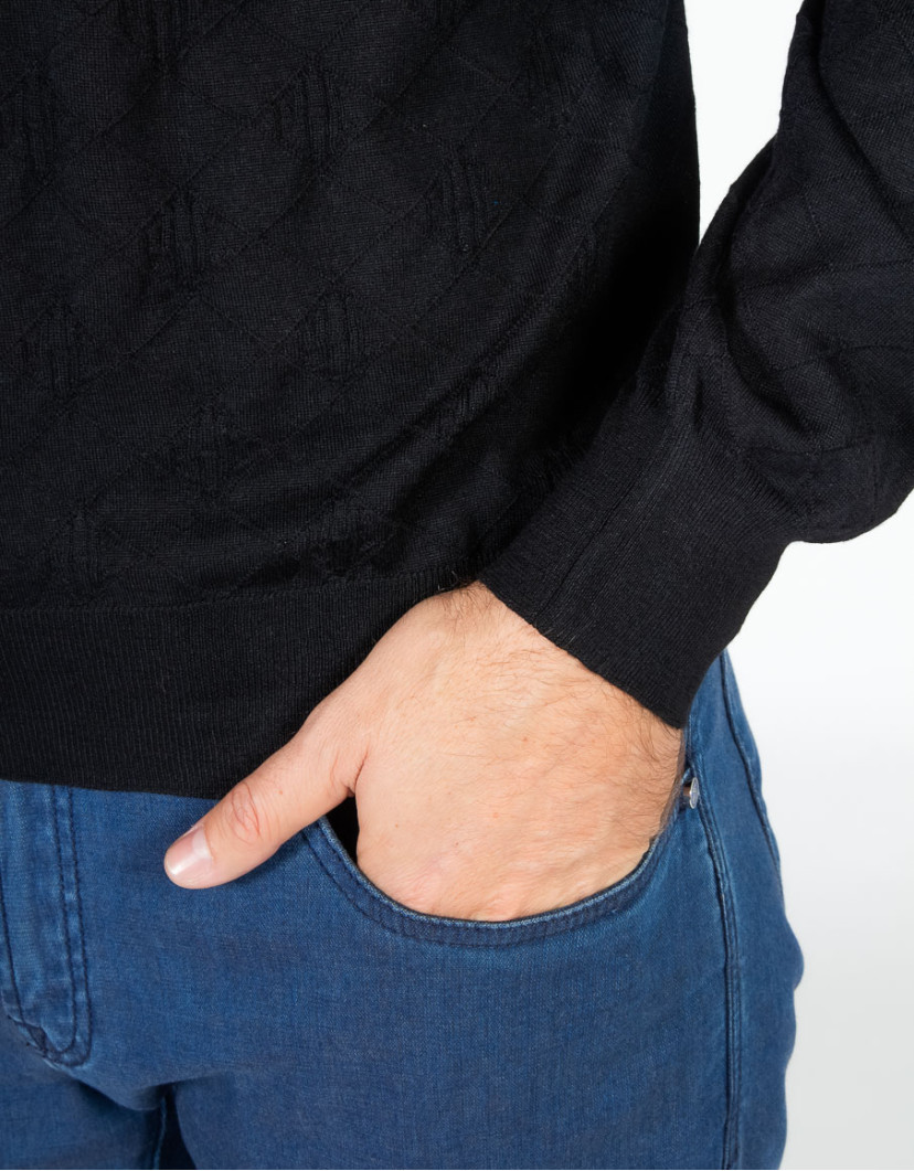Patrick Hellmann Collection Black Pullover V-Neck image