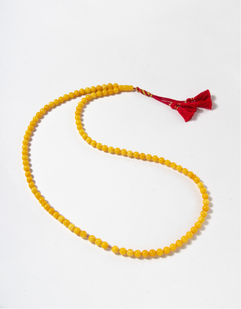 P by Privilege Long Yellow Amber Beats 99 Beads image