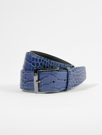 Patrick Hellmann CollectionBlue Belt Genuine Leather image853