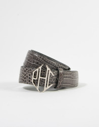 Patrick Hellmann Collection Grey Belt Genuine Leather  thumbnail