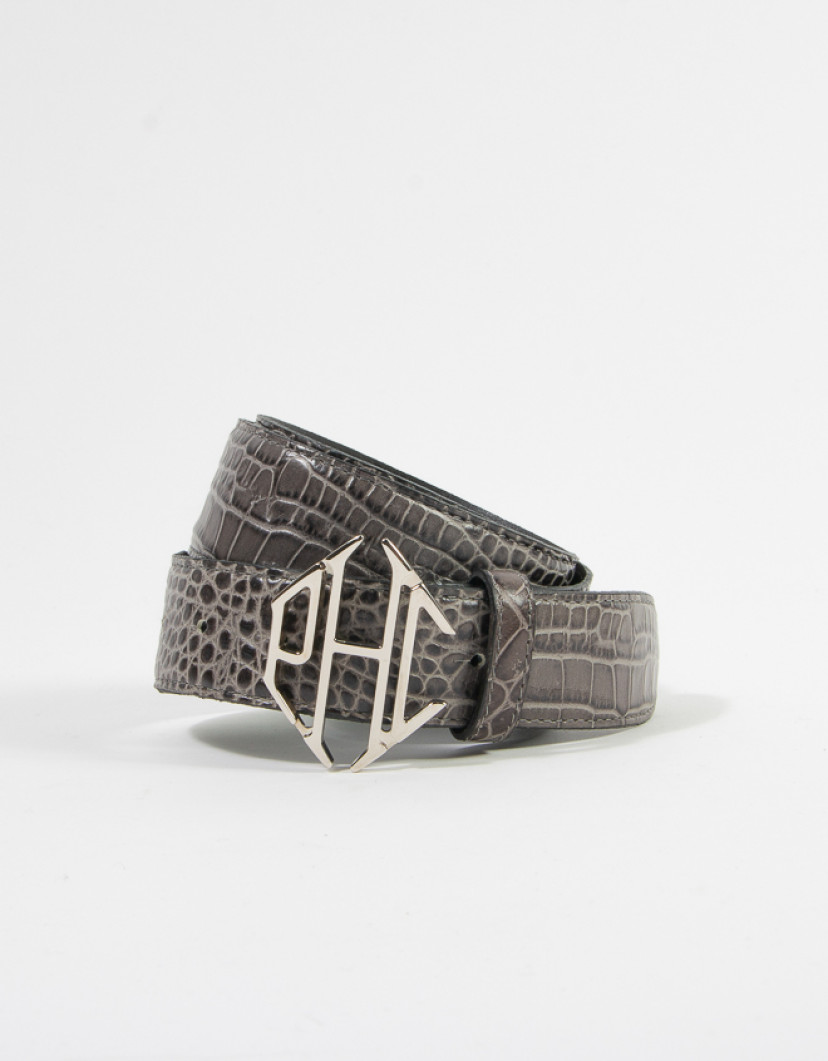 Patrick Hellmann Collection Grey Belt Genuine Leather  image