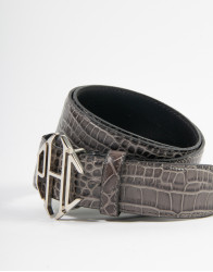 Patrick Hellmann Collection Grey Belt Genuine Leather  thumbnail 2