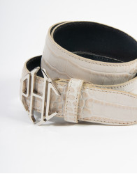 Patrick Hellmann Collection Ivory Belt Genuine Leather  thumbnail 2