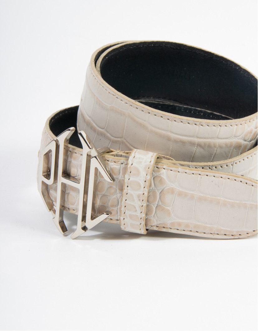 Patrick Hellmann Collection Ivory Belt Genuine Leather  image