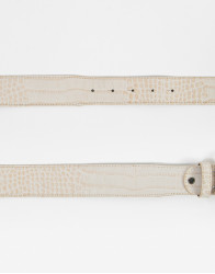 Patrick Hellmann Collection Ivory Belt Genuine Leather  thumbnail 1