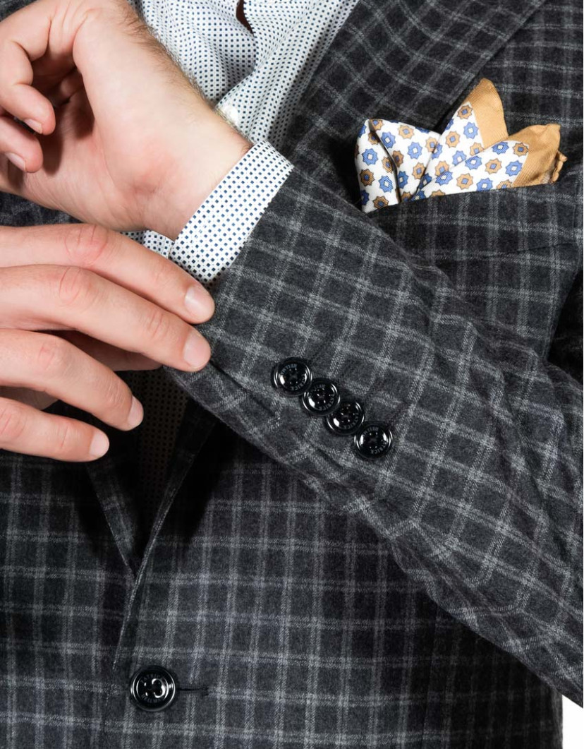 Patrick Hellmann Collection Grey Blazer 100% Wool image