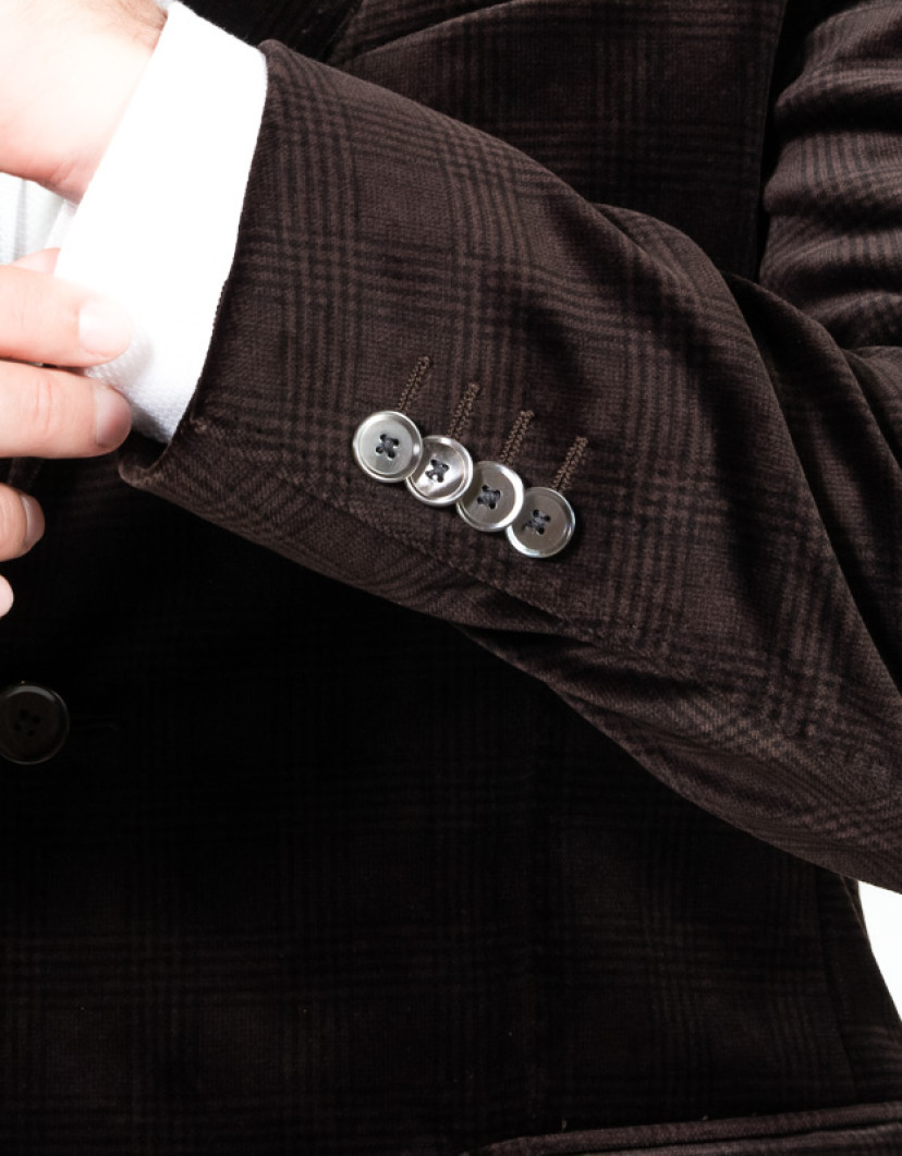 Patrick-Hellmann-Collection-Brown-Velvet-Blazer-image Patrick Hellmann Collection Brown Velvet Blazer  image