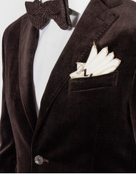 Patrick-Hellmann-Collection-Brown-Velvet-Blazer-thumbnail-2 Patrick Hellmann Collection Brown Velvet Blazer  thumbnail 2