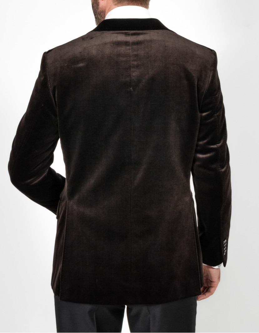 Patrick-Hellmann-Collection-Brown-Velvet-Blazer-image Patrick Hellmann Collection Brown Velvet Blazer  image