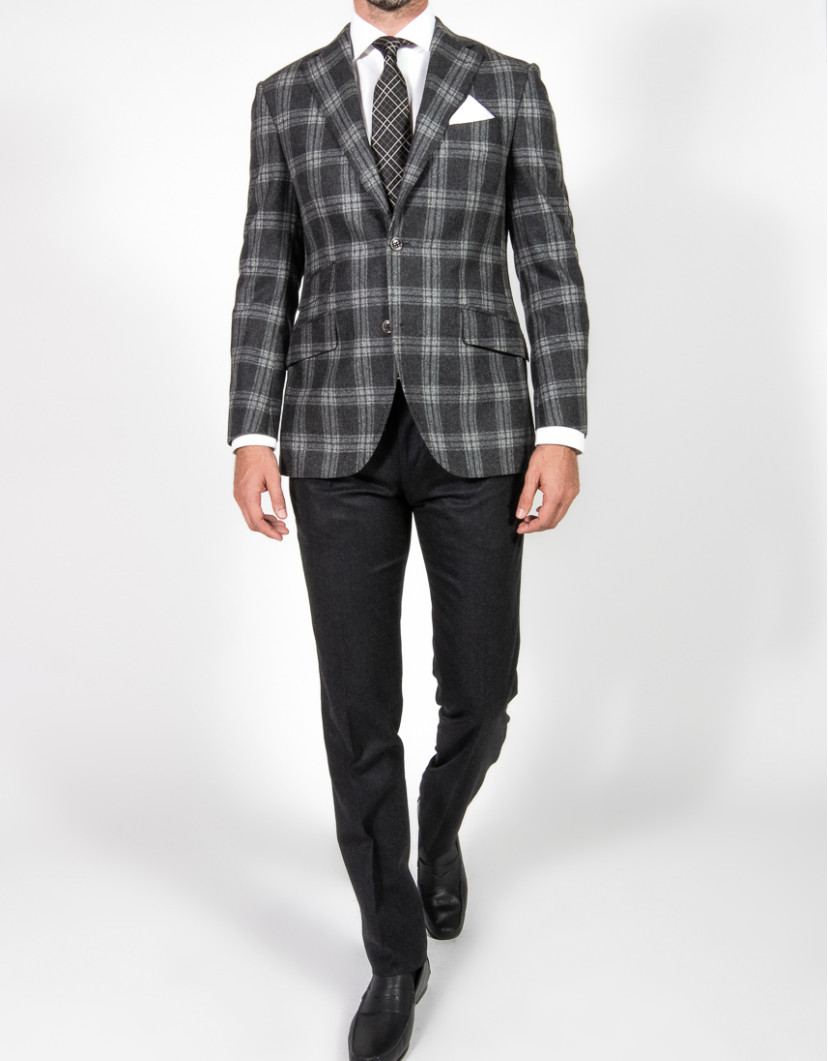Patrick Hellmann Collection Grey Blazer 100% Wool  image